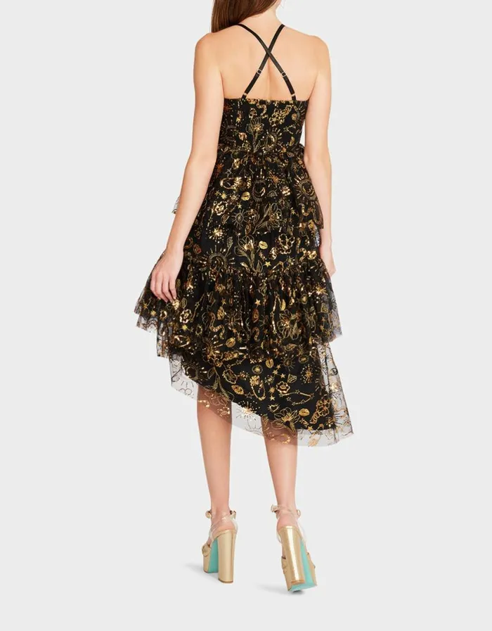 Betsey Johnson Women LORI TULLE DRESS BLACK Black
