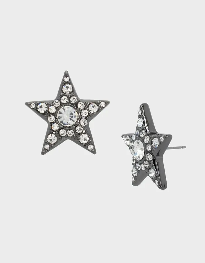 Betsey Johnson Women SHINE BRIGHT STAR STUDS RHINESTONE