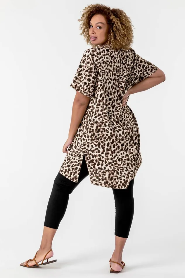 Black Curve Plain Elastic Waist Cropped Leggings Women Roman Trousers