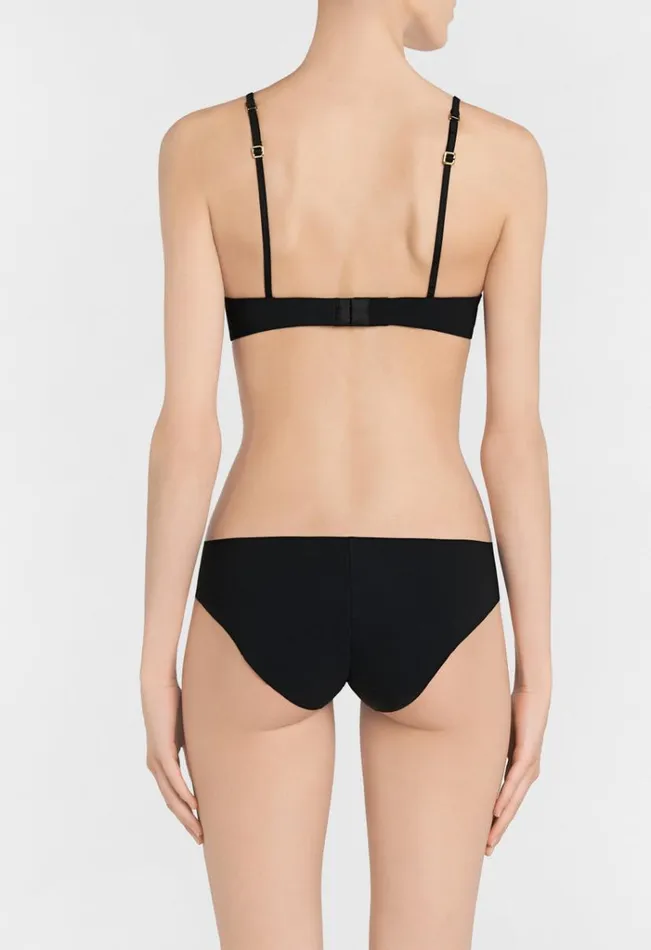 Black Underwired Padded Pushup Bra Lingerie La Perla Padded