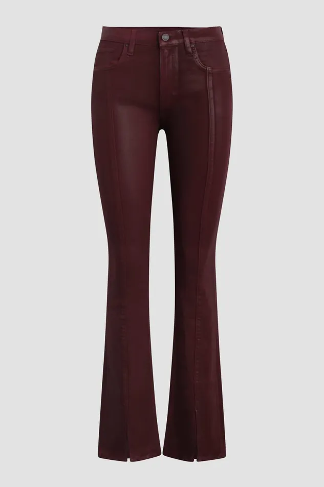 Bootcut Women Hudson Jeans Barbara HighRise Baby Bootcut Jean W Slit Hem Coated Bordeaux Bootcut Women Hudson Jeans Barbara HighRise Baby Bootcut Jean W Slit Hem Coated Bordeaux