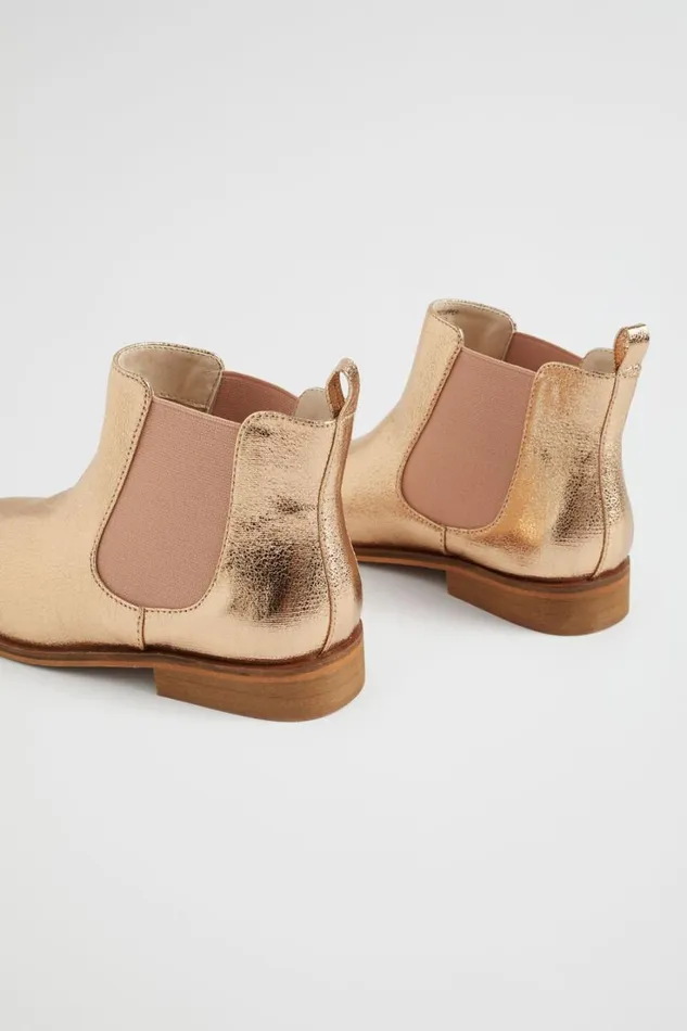Boots Girl Seed Heritage Metallic Gusset Boot Rose Gold