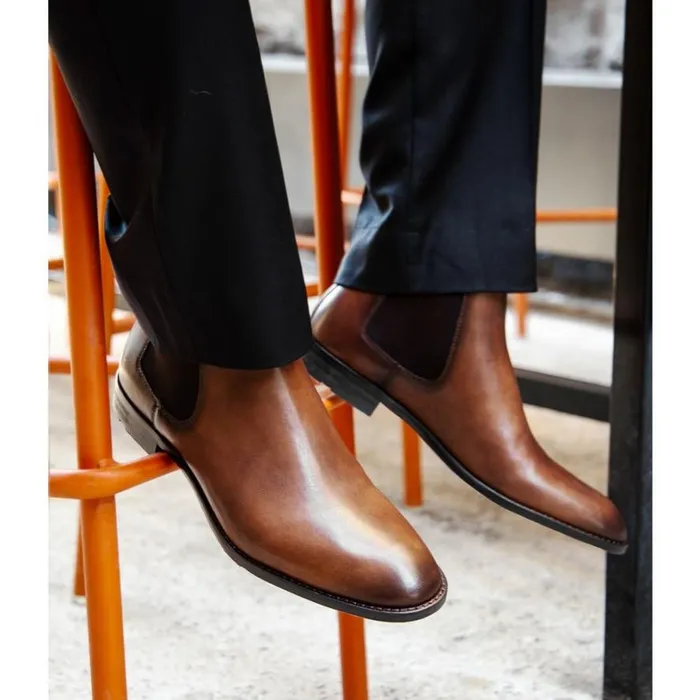 Boots Men Windsor Smith DANIELE DARK BROWN LEATHER BOOTS