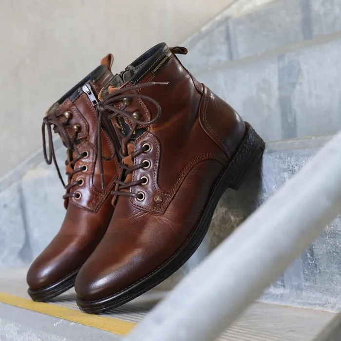 Boots Men Windsor Smith JUSTIN COGNAC LEATHER BOOTS