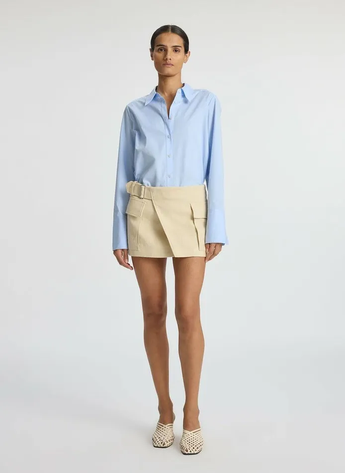 Bottoms Women ALC Conan Linen Mini Skirt Barely Beige Bottoms Women ALC Conan Linen Mini Skirt Barely Beige