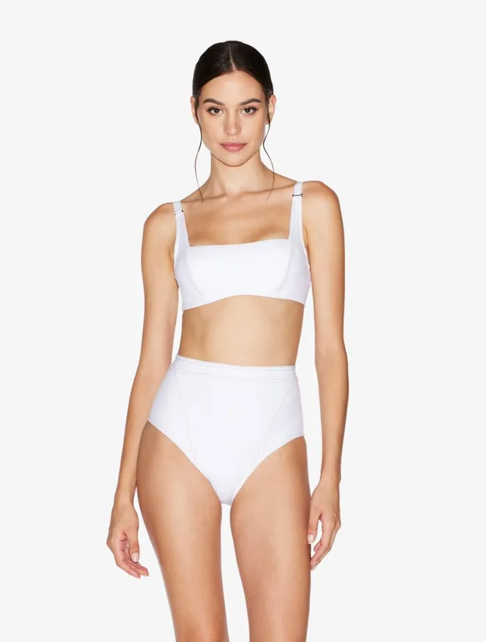 Bralette Bikini Top In White Swim La Perla Bikinis