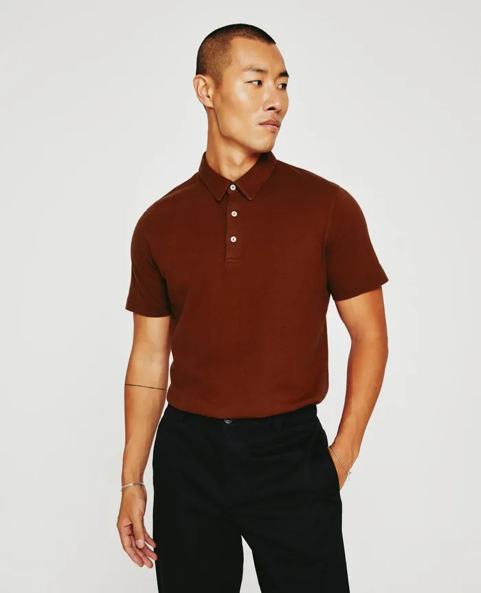 Bryce Polo Dark Sangria Men AG Jeans Polos