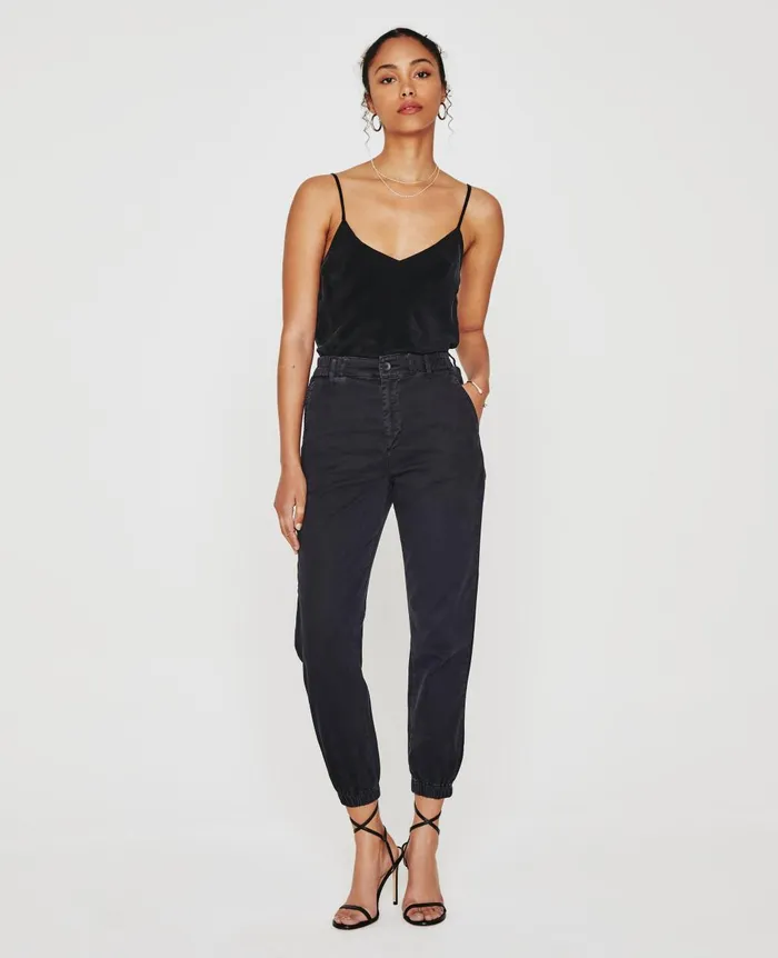 Caden Jogger Sulfur Black Women AG Jeans Pants