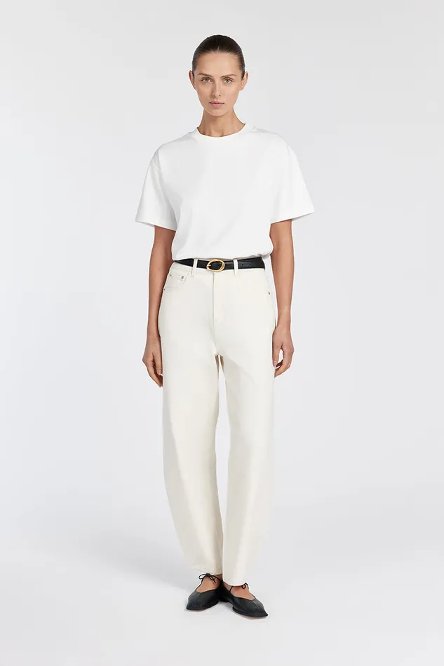 CALEB CREAM BARREL LEG JEAN Women DISSH Jeans