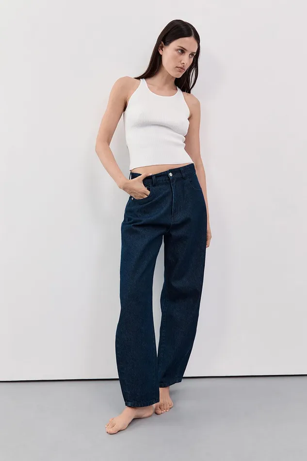CALEB INDIGO BARREL LEG JEAN Women DISSH Jeans