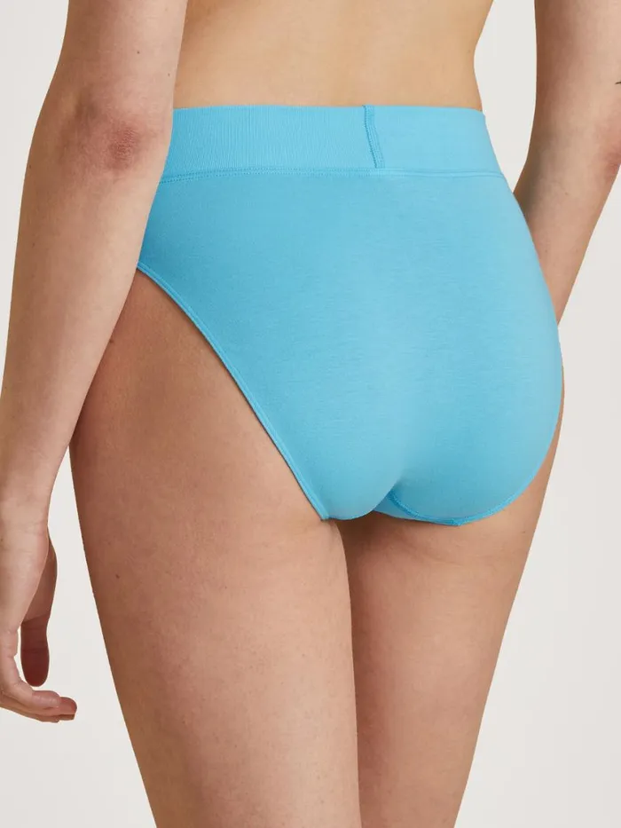 CALIDA Bottoms Women Brief Soft Waistband High Waist Blue Topaz