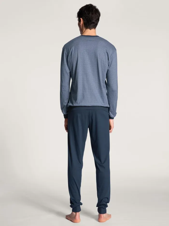 CALIDA Pyjamas Men Pyjama With Cuff Indigo Mood