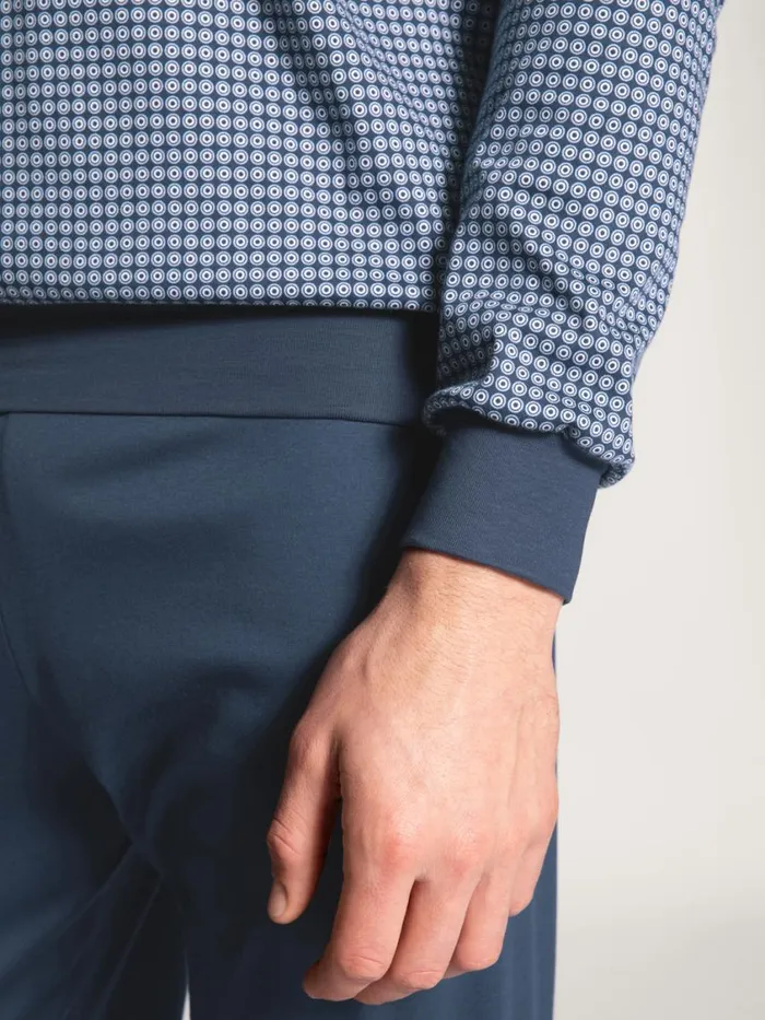 CALIDA Pyjamas Men Pyjama With Cuff Indigo Mood