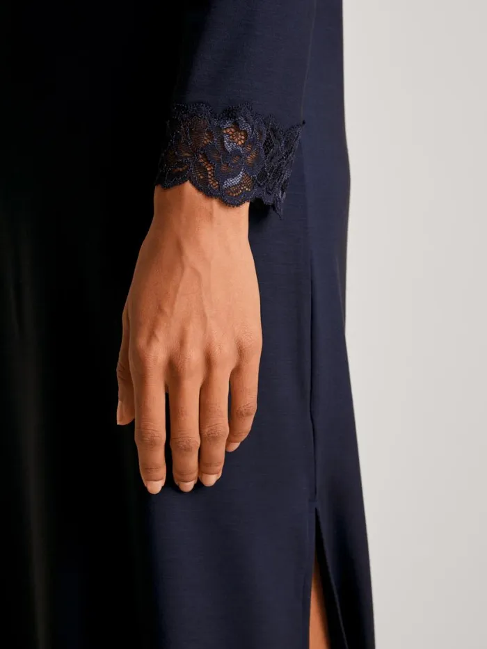 CALIDA Show All Women Longsleeved Nightdress Dark Lapis Blue