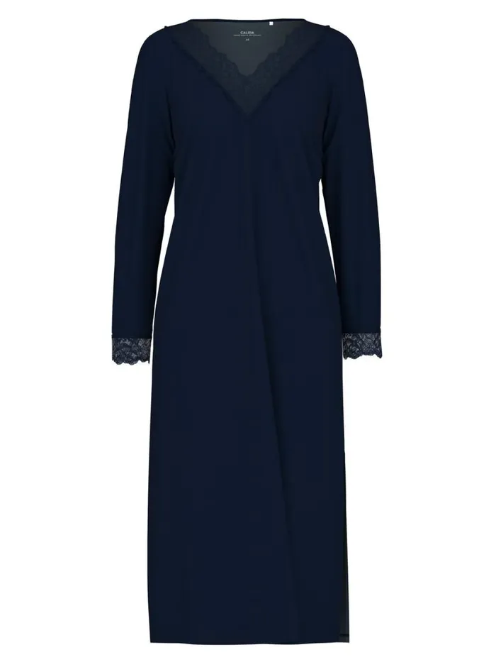 CALIDA Show All Women Longsleeved Nightdress Dark Lapis Blue