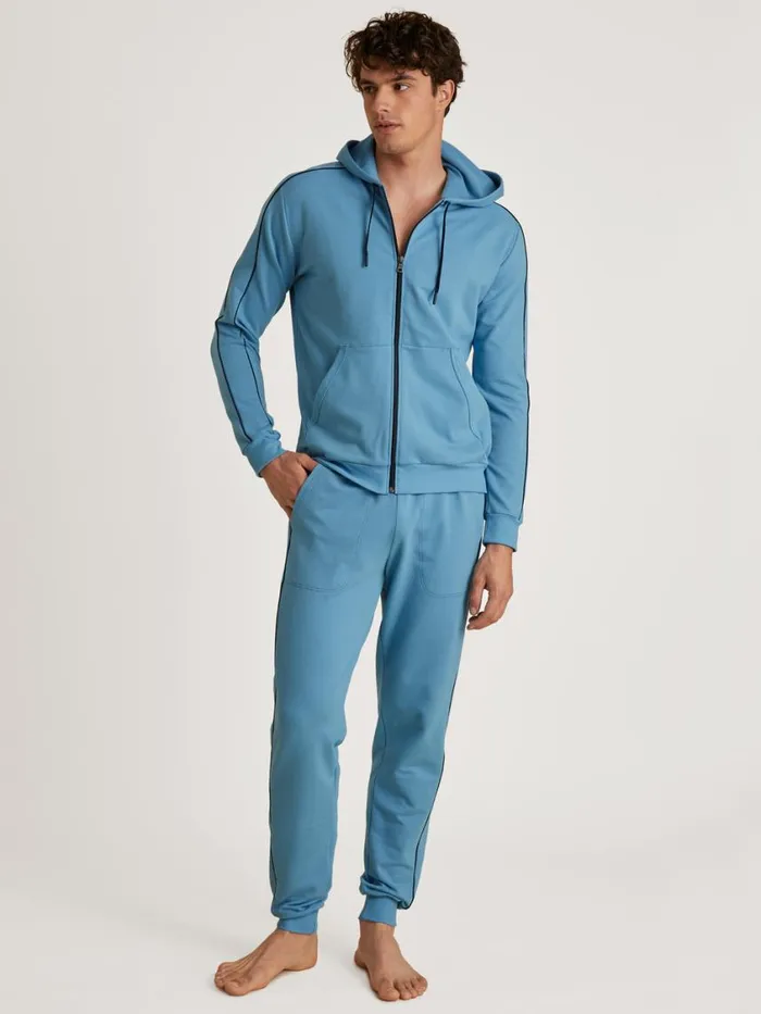 CALIDA Sweatshirts and Jackets Men Jacket Niagara Blue