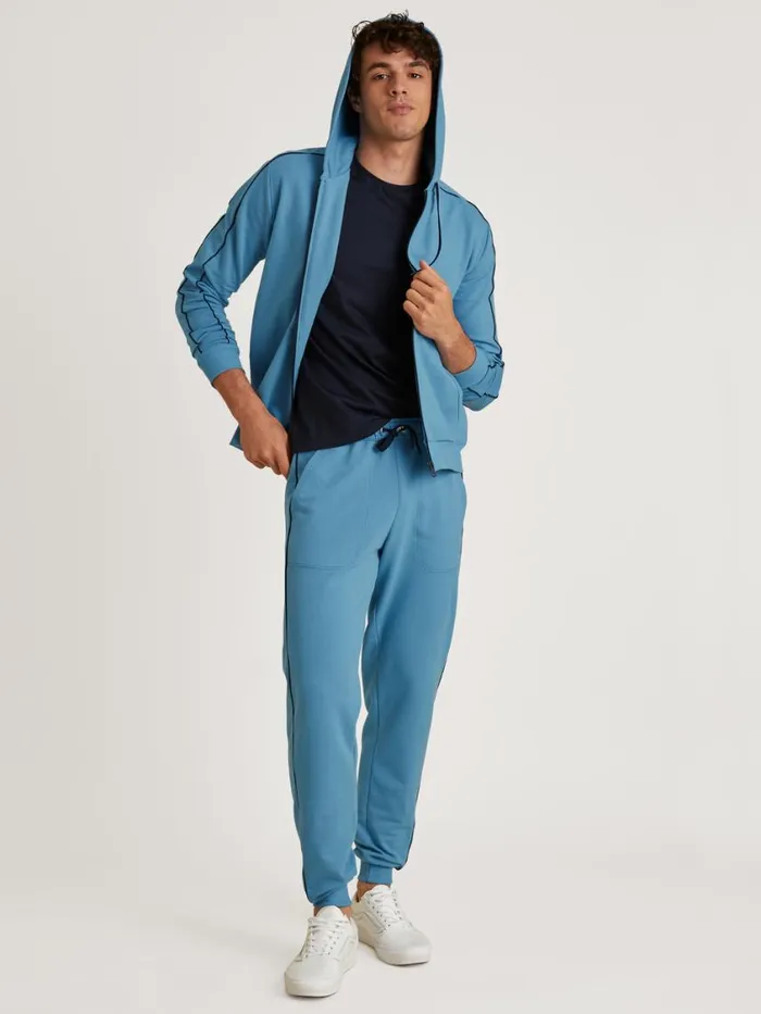 CALIDA Sweatshirts and Jackets Men Jacket Niagara Blue