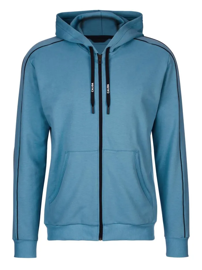 CALIDA Sweatshirts and Jackets Men Jacket Niagara Blue