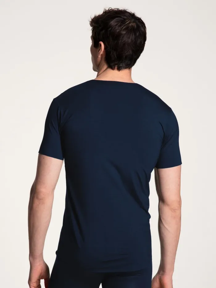 CALIDA Undershirts Men Vshirt Cradle To Cradle Certified Saphir Blue