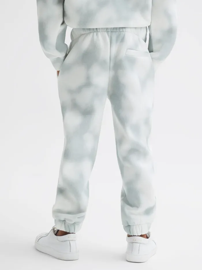 Children Reiss CoOrds Cassius Cotton Tie Dye Joggers Sage