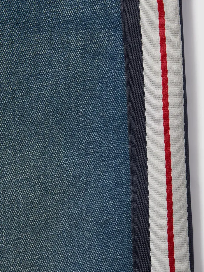 Children Reiss Jeans Marie Side Stripe Straight Leg Jeans Blue