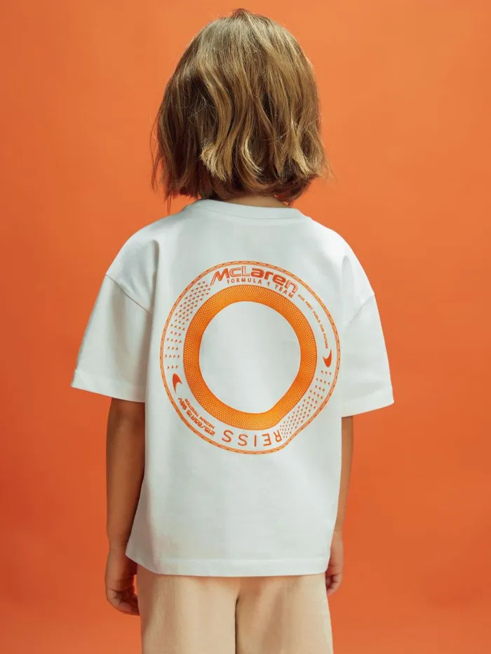 Children Reiss Tops and TShirts F1 Oversized Cotton Crew Neck TShirt White