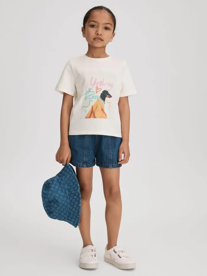 Children Reiss Tops and TShirts Yoshy Cotton Print TShirt Multi