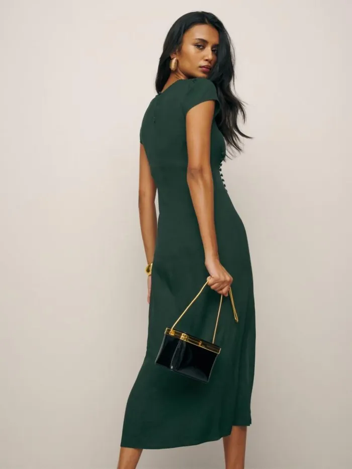 Clothing The Reformation Frasier Dress Forest