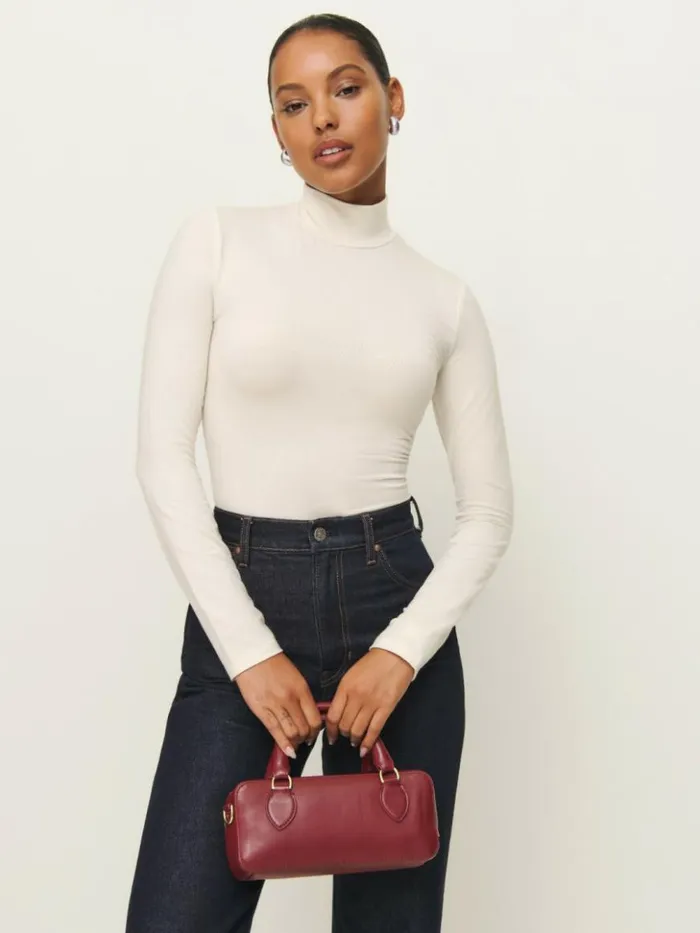 Clothing The Reformation Nell Knit Top Horchata