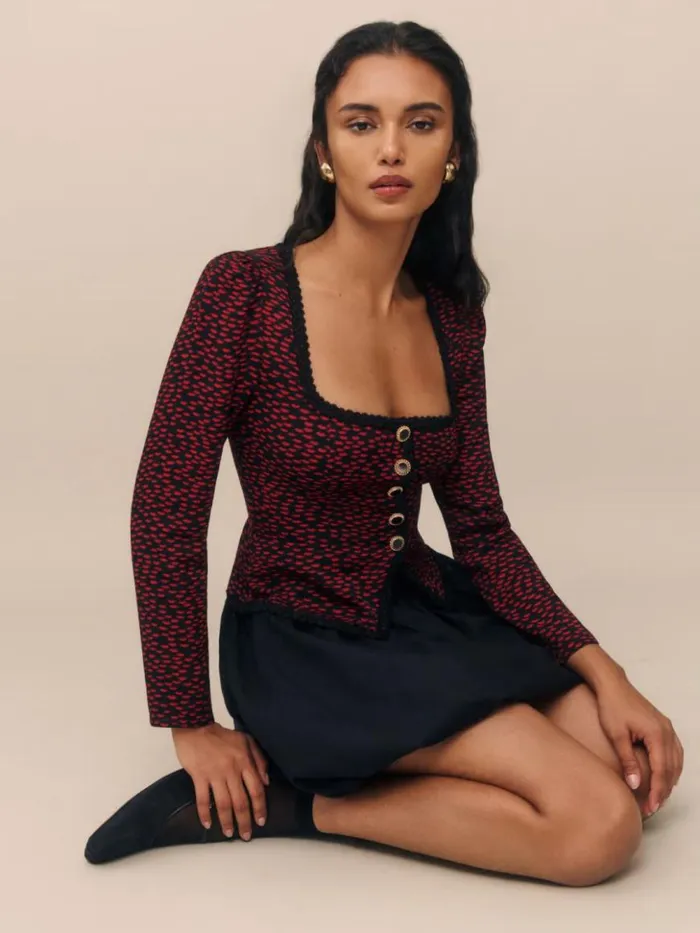 Clothing The Reformation Nikky Top French Kiss