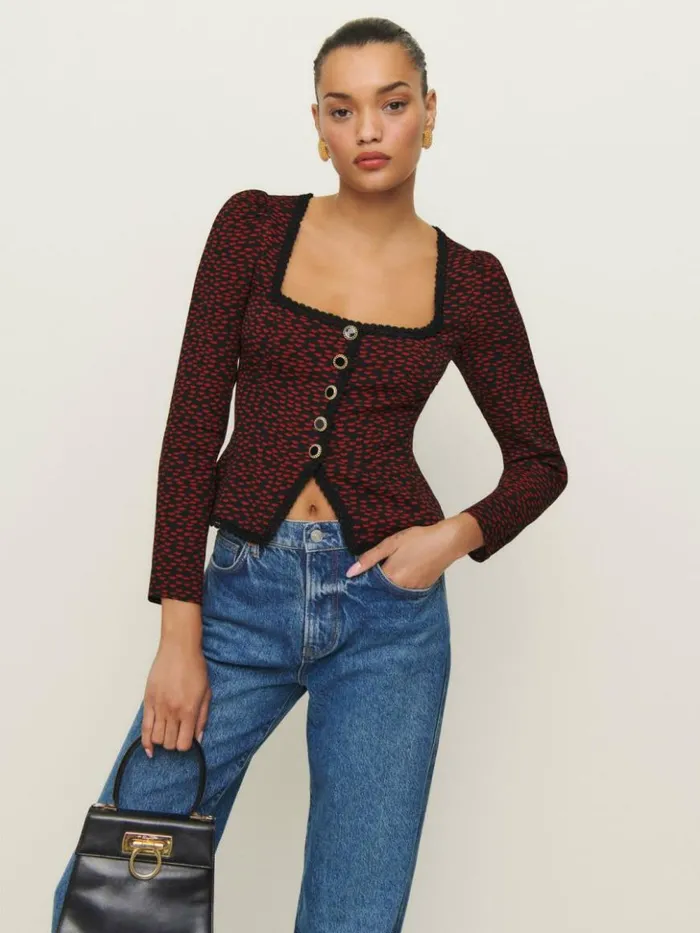 Clothing The Reformation Nikky Top French Kiss