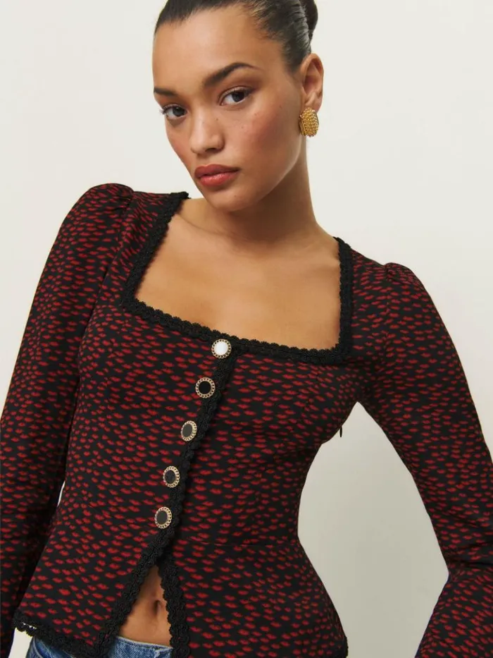 Clothing The Reformation Nikky Top French Kiss