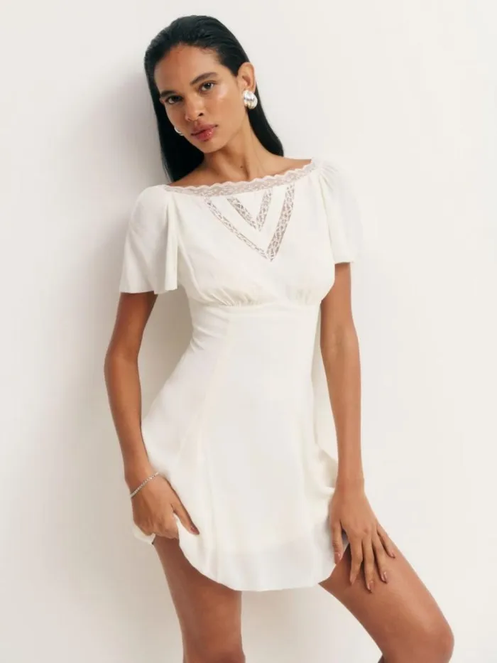 Clothing The Reformation Petites Malena Dress White