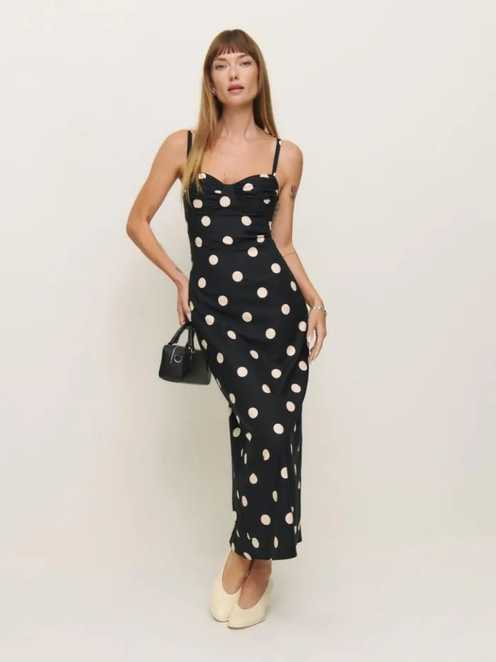 Clothing The Reformation Stormi Dress Moon Dot