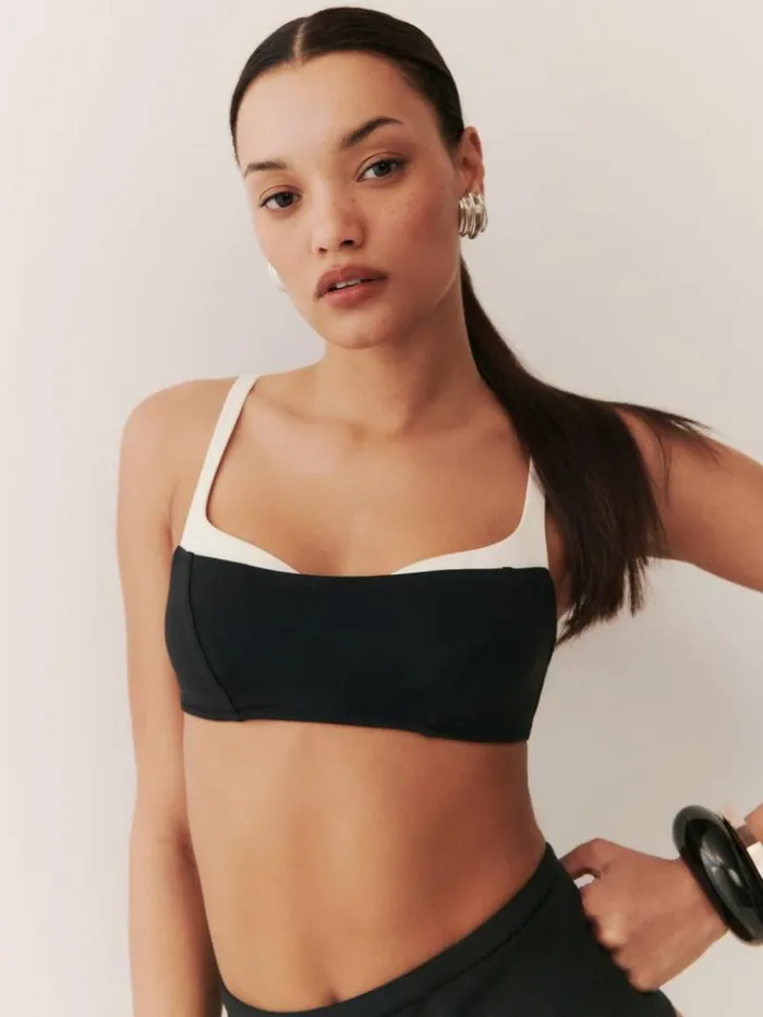 Clothing The Reformation Tossa Bikini Top Black
