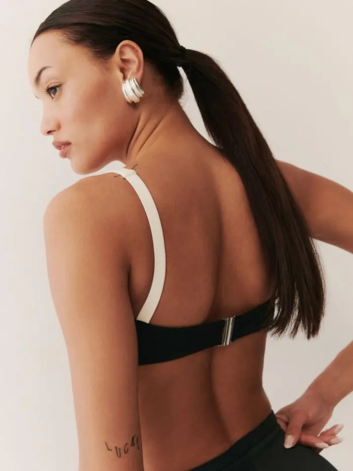 Clothing The Reformation Tossa Bikini Top Black