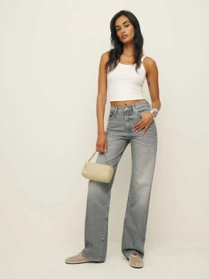 Clothing The Reformation Val 90s Mid Rise Straight Jeans Nixie