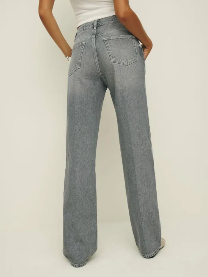 Clothing The Reformation Val 90s Mid Rise Straight Jeans Nixie