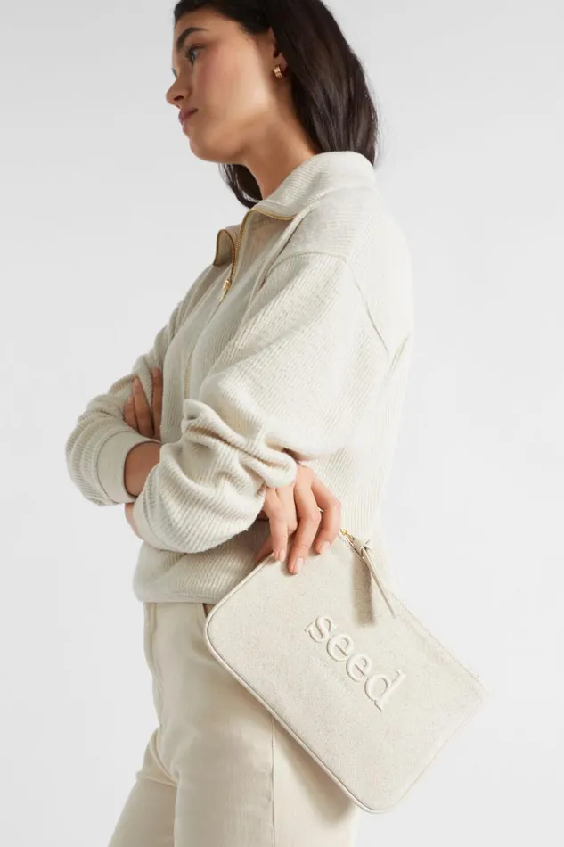 Cosmetic Bags Woman Seed Heritage Seed Pouch Stone Natural