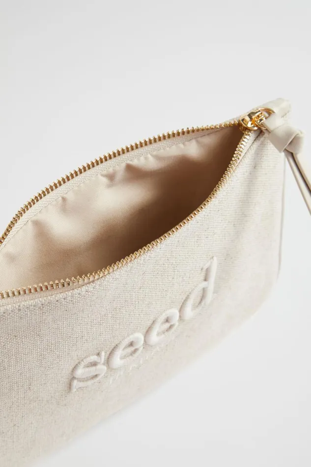 Cosmetic Bags Woman Seed Heritage Seed Pouch Stone Natural