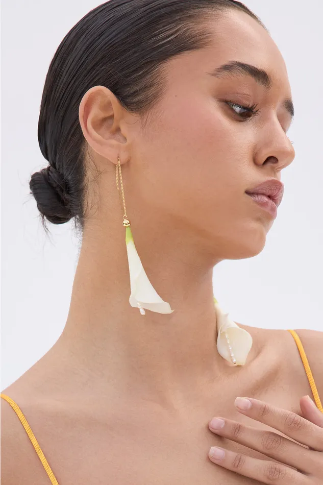 Cult Gaia Calla Earring White Women Earrings Cult Gaia Calla Earring White Women Earrings