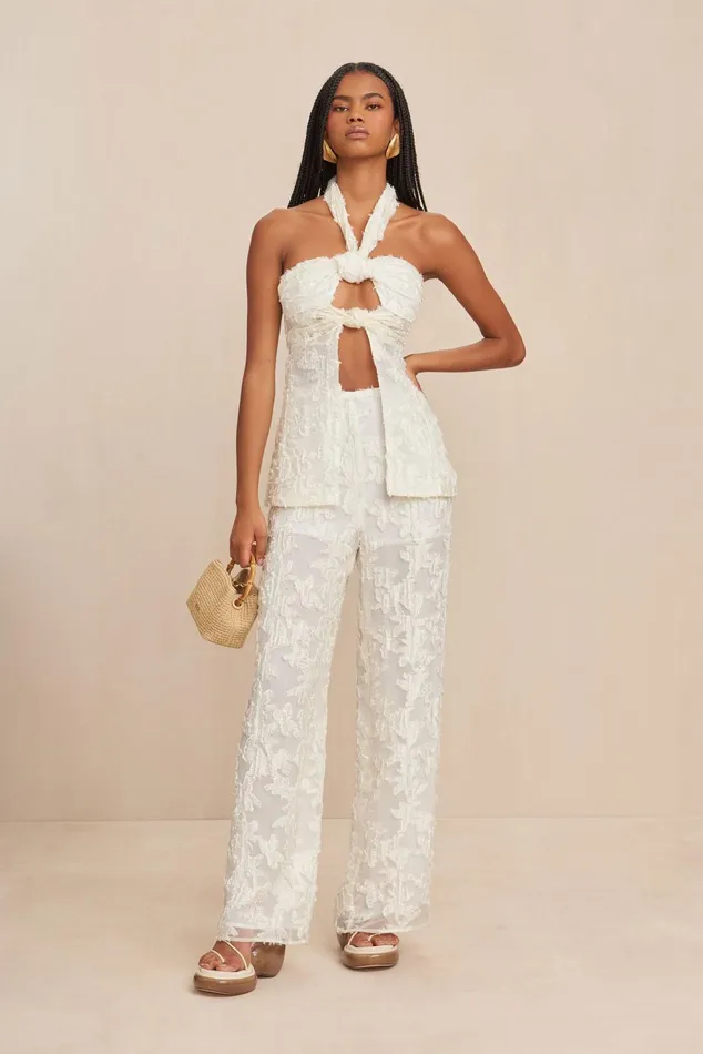 Cult Gaia Lane Pant Off White Women Bottoms