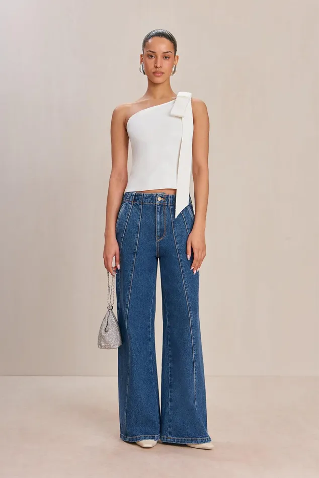 Cult Gaia Nomi Knit Top Off White Women Knits