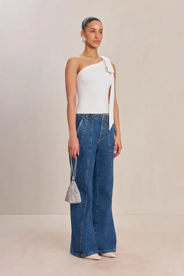 Cult Gaia Nomi Knit Top Off White Women Knits
