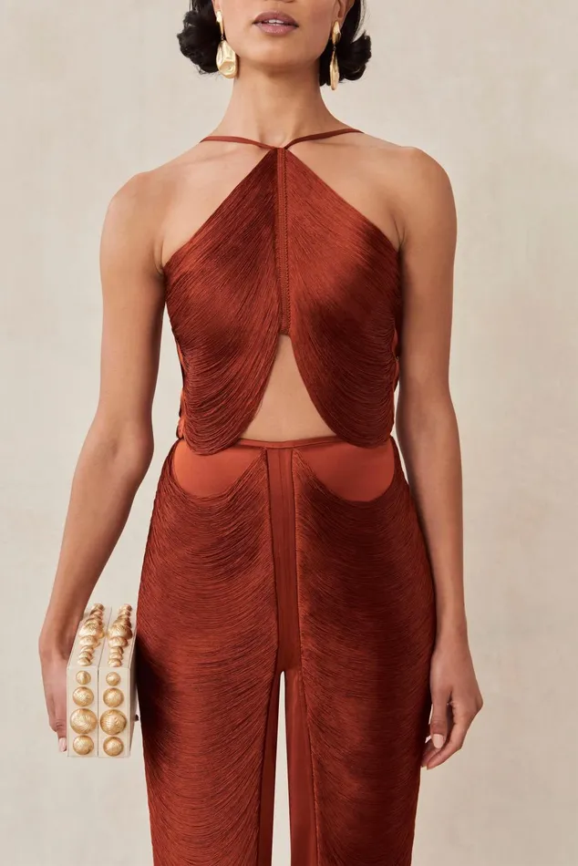 Cult Gaia Quella Top Bronze Women Tops