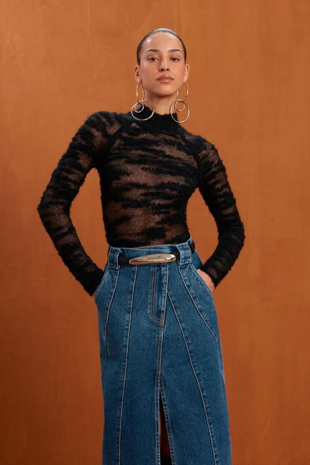 Cult Gaia Sima Sweater Black Women Knits