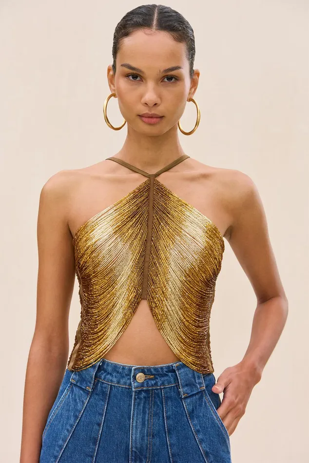 Cult Gaia Tala Top Bronze Women Tops