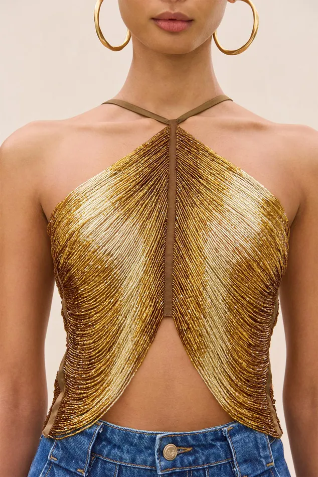 Cult Gaia Tala Top Bronze Women Tops