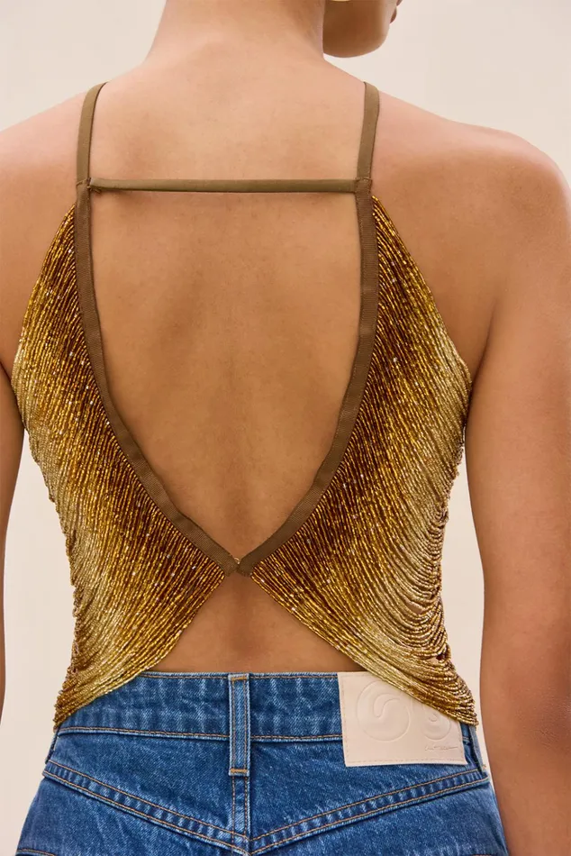 Cult Gaia Tala Top Bronze Women Tops