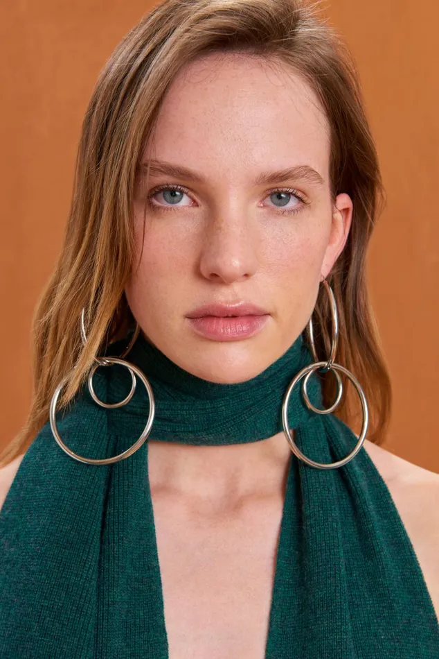 Cult Gaia Tria Small Earring Shiny Silver Women Earrings